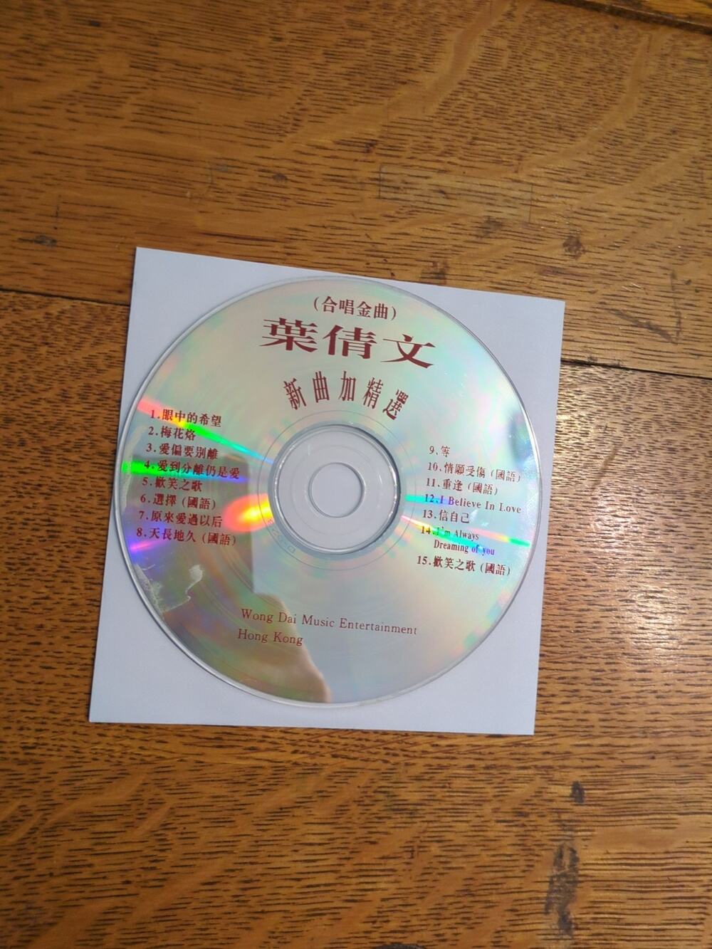 (合唱金曲)葉倩文新曲加精選 Cd Disc Only